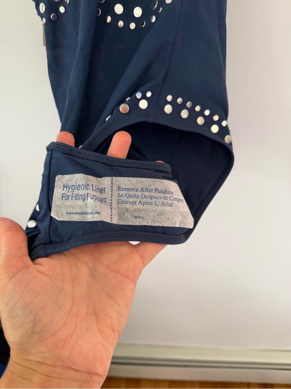 J. Crew Deep Navy One-Piece Swimsuit with Silver Stud Accents - Picture 10 of 10